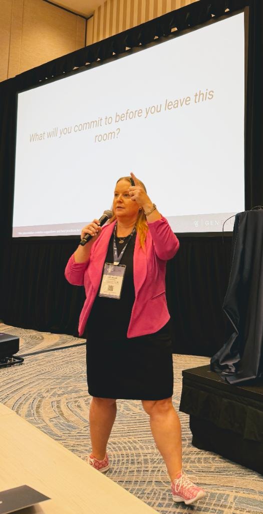 Stephanie Hammond — host of Biz & Banter in the Blue Room